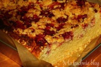 drożdżowe wilgotne ciasto z truskawkami kokos kruszonka  z owocami owocowe