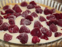 placek budyń tarta śmietana maliny łatwe ciasto malinowe