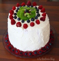 tort arbuzowy orzeźwiający owocowy bita śmietana galaretka urodzinowy