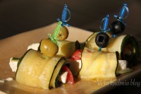 koreczki cukinia finger handy food grillowana feta papryka oliwki