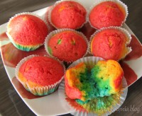 muffinki mufinki tęczowe kolorowe urodzinowe