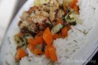 potrawka ryz kalarepa marchew na słodko pietruszka miód tymianek schab