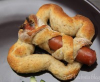 drożdżowe motyle ślimaki parówki dla dzieci ciasto