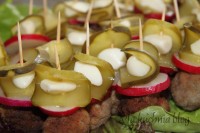 koreczki mielone pieczarka marynowana pieczarki czosnek marynowane kulki mięlone finger food handy 