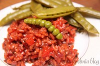 rissotto rosso czerwone arborio ryż papryka rodicchio łatwe