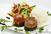 roladki z polędwicy wieprzowej w boczku boczek cukinia